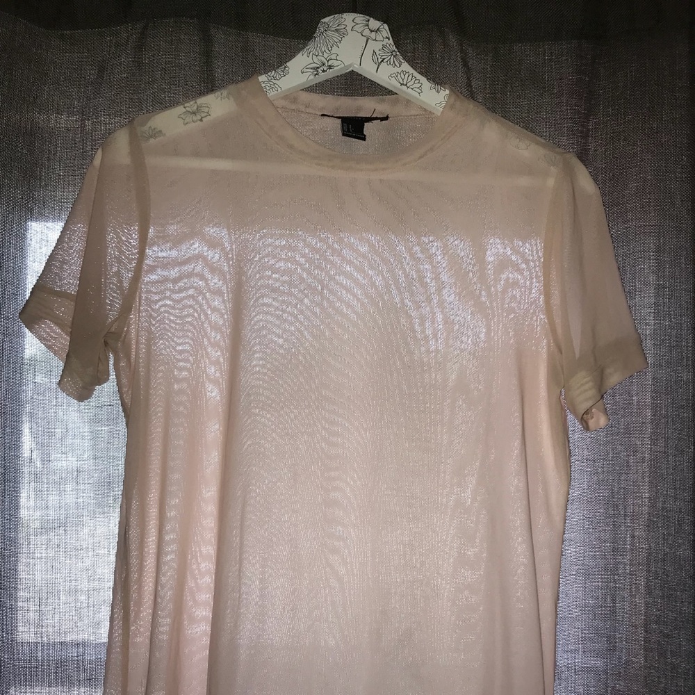 Baby pink mesh T-shirt